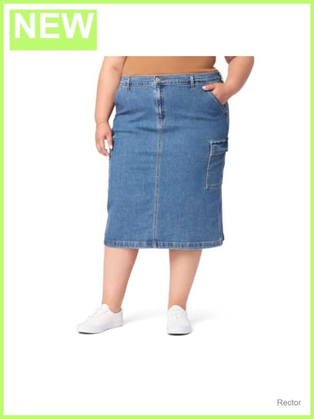 Mid Rise Cargo Midi Skirt Utility Non 5 Pocket Casual